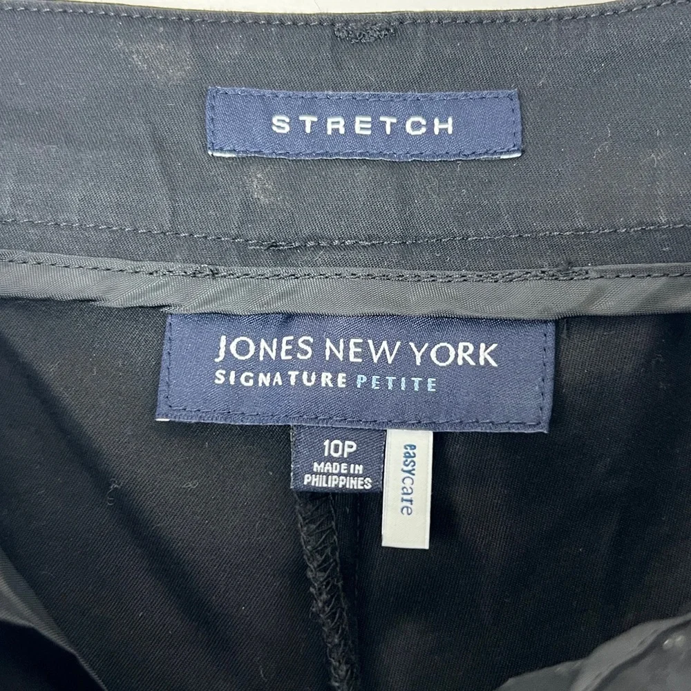 Jones New York Signature Petite pants with stretch black Sz 10P - Picture 2 of 7